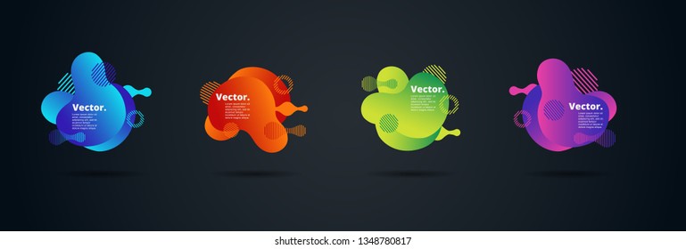 Vector fluid for text Vector graphics for hipsters. dynamic frame stylish geometric black background. element for design business cards, invitations, gift cards, flyers, brochures and landing page