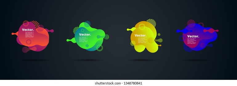 Vector fluid for text Vector graphics for hipsters. dynamic frame stylish geometric black background. element for design business cards, invitations, gift cards, flyers, brochures and landing page