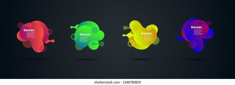 Vector fluid for text Vector graphics for hipsters. dynamic frame stylish geometric black background. element for design business cards, invitations, gift cards, flyers, brochures and landing page