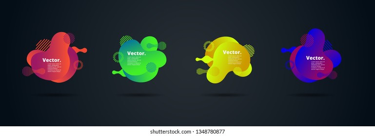 Vector fluid for text Vector graphics for hipsters. dynamic frame stylish geometric black background. element for design business cards, invitations, gift cards, flyers, brochures and landing page