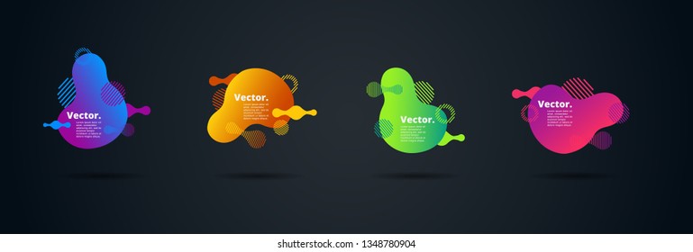 Vector fluid for text Vector graphics for hipsters. dynamic frame stylish geometric black background. element for design business cards, invitations, gift cards, flyers, brochures and landing page