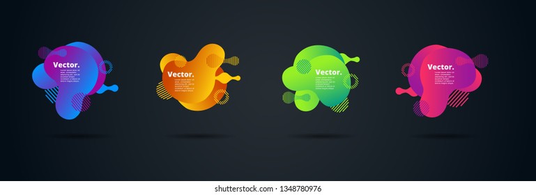 Vector fluid for text Vector graphics for hipsters. dynamic frame stylish geometric black background. element for design business cards, invitations, gift cards, flyers, brochures and landing page