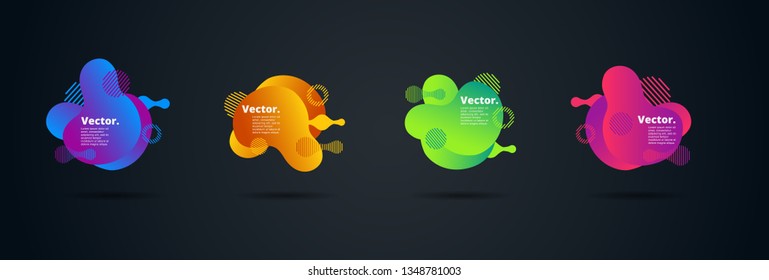 Vector fluid for text Vector graphics for hipsters. dynamic frame stylish geometric black background. element for design business cards, invitations, gift cards, flyers, brochures and landing page