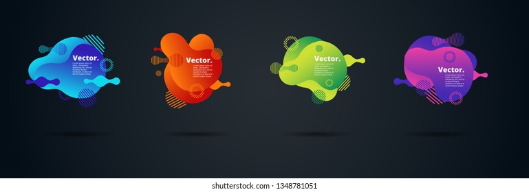 Vector fluid for text Vector graphics for hipsters. dynamic frame stylish geometric black background. element for design business cards, invitations, gift cards, flyers, brochures and landing page