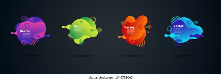 Vector fluid for text Vector graphics for hipsters. dynamic frame stylish geometric black background. element for design business cards, invitations, gift cards, flyers, brochures and landing page