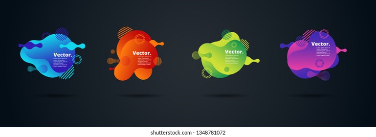 Vector fluid for text Vector graphics for hipsters. dynamic frame stylish geometric black background. element for design business cards, invitations, gift cards, flyers, brochures and landing page