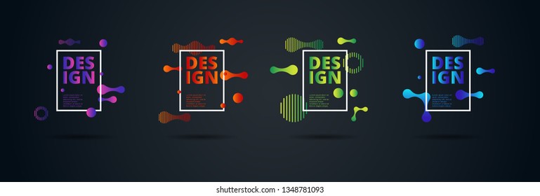 Vector fluid for text Vector graphics for hipsters. dynamic frame stylish geometric black background. element for design business cards, invitations, gift cards, flyers, brochures and landing page