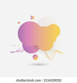 Vector fluid for text Vector graphics for hipsters. dynamic frame stylish geometric white background. element for design business cards, invitations, gift cards, flyers, brochures and landing page