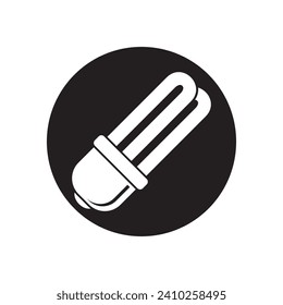 Vector fluorescent bulbs icon logo vector design template