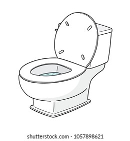 vector of flush toilet