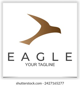 Vector fly eagle shape logo template design