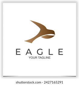 Vector fly eagle shape logo template design