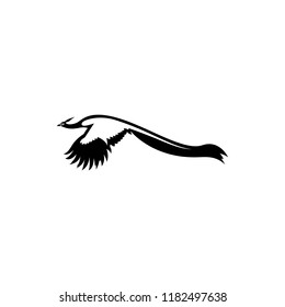 vector fly peacock silhouette