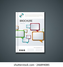 Vector flyer or banner. Brochure template design. Eps10
