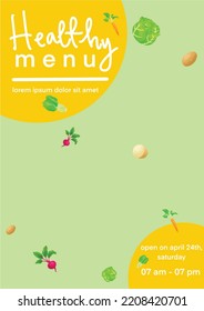 Vector Flyer Banner Healthy Menu Background