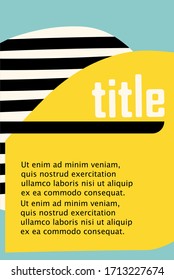 Vector flyer.  brochure design. Data template visualization.
