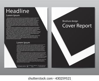 Vector flyer brochure design geometric template abstract. Material style.