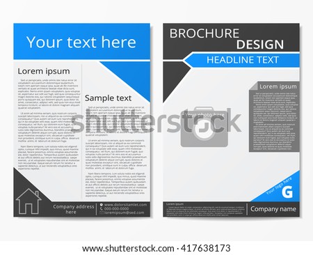 Vector flyer brochure design geometric template abstract. 