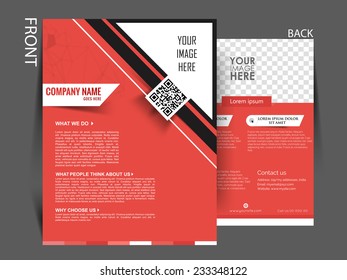 Vector flyer, brochure, magazine cover design. eps 10