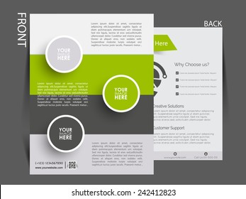 Vector Flyer, brochure, magazine cover template can be use for print and publishing. 