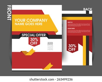 Vector Flyer, Brochure magazine cover template design.