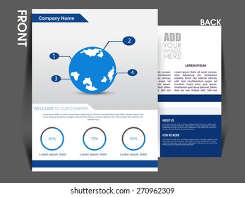 Vector flyer, brochure, magazine cover template can be used for print and publishing.