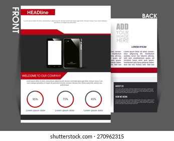 Vector flyer, brochure, magazine cover template can be used for print and publishing.