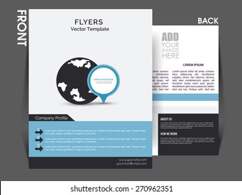 Vector flyer, brochure, magazine cover template can be used for print and publishing.