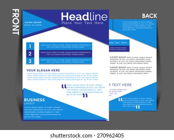 Vector flyer, brochure, magazine cover template can be used for print and publishing.