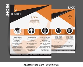 Vector flyer, brochure, magazine cover template can be used for print and publishing.