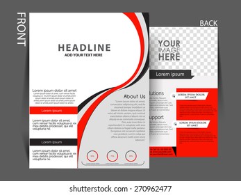Vector flyer, brochure, magazine cover template can be used for print and publishing.