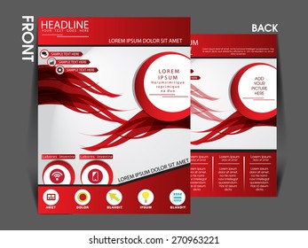vector flyer, brochure, magazine cover template can be used for printing and publishing. 