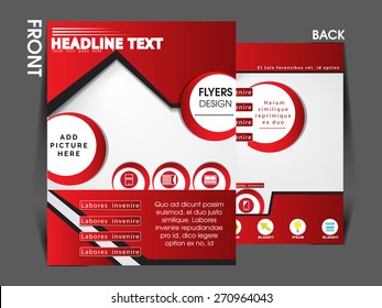 Vector flyer, brochure, magazine cover template can be used for print and publishing.