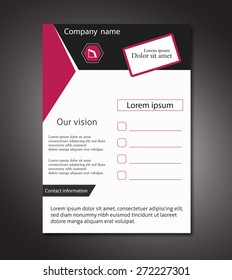 Vector Flyer, brochure, magazine cover template can be use for print and publishing.