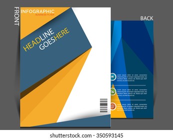 Vector flyer, brochure, magazine cover design can be used for print and publishing.