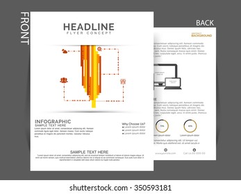 Vector flyer, brochure, magazine cover design can be used for print and publishing.