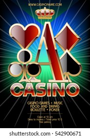 Vector flyer for casino night