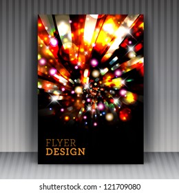 Vector flyer or cover design business. Editable illustration.