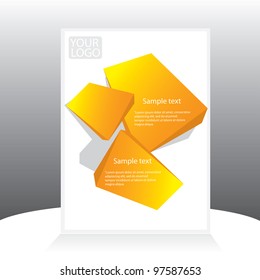 Vector flyer or cover design element background.