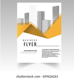 Vector - Flyer or Cover Design with Skyscrapers