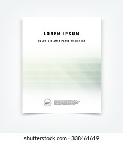 Vector flyer, cover design template. Light soft geometric polygonal background on white. Smooth blurred edges.