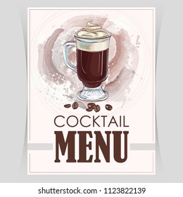 Vector flyer, cover menu