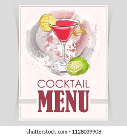 Vector flyer, cover menu