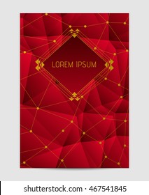 vector flyer design with abstract triangle background