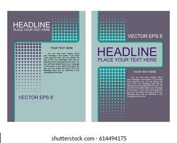 Vector flyer design, annual report brochure, design templates, leaflet cover presentation. Blue and grey pattern.