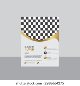 Diseño de volante de vectores 
Color: dorado oscuro 