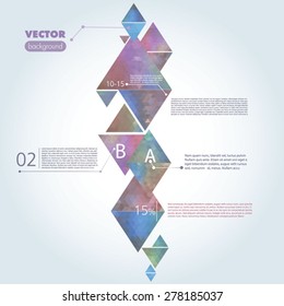 Vector flyer design. Modern colorful  geometric background. Can be used for stationery, business cards and brochures