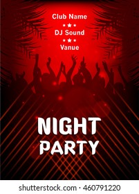 vector flyer design for party, club party flyer.