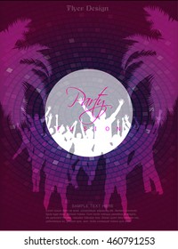 vector flyer design for party, club party flyer.