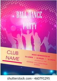 vector flyer design for party, club party flyer.
